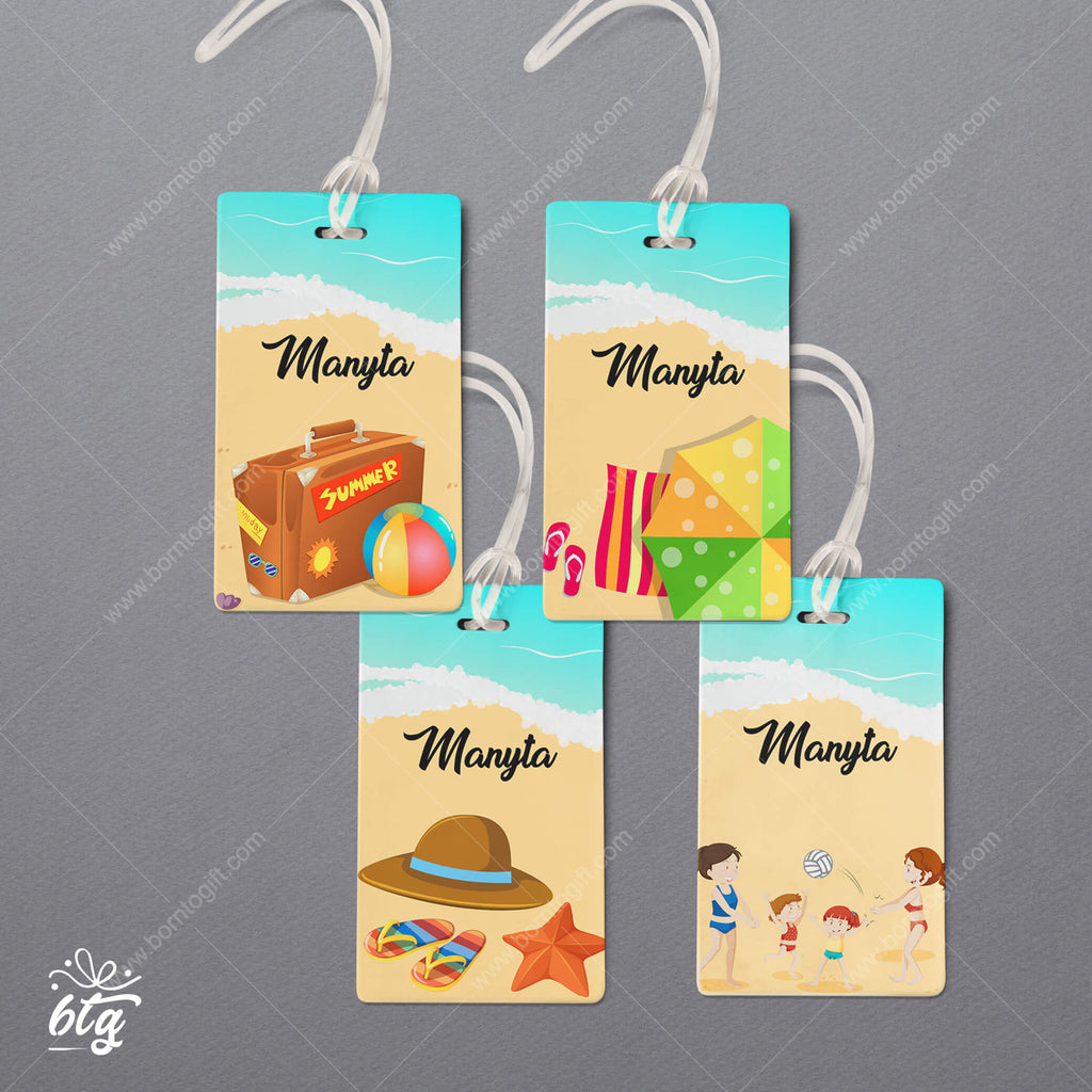 Personalised Luggage Tags Rectangle  - 02 (Set of 4)