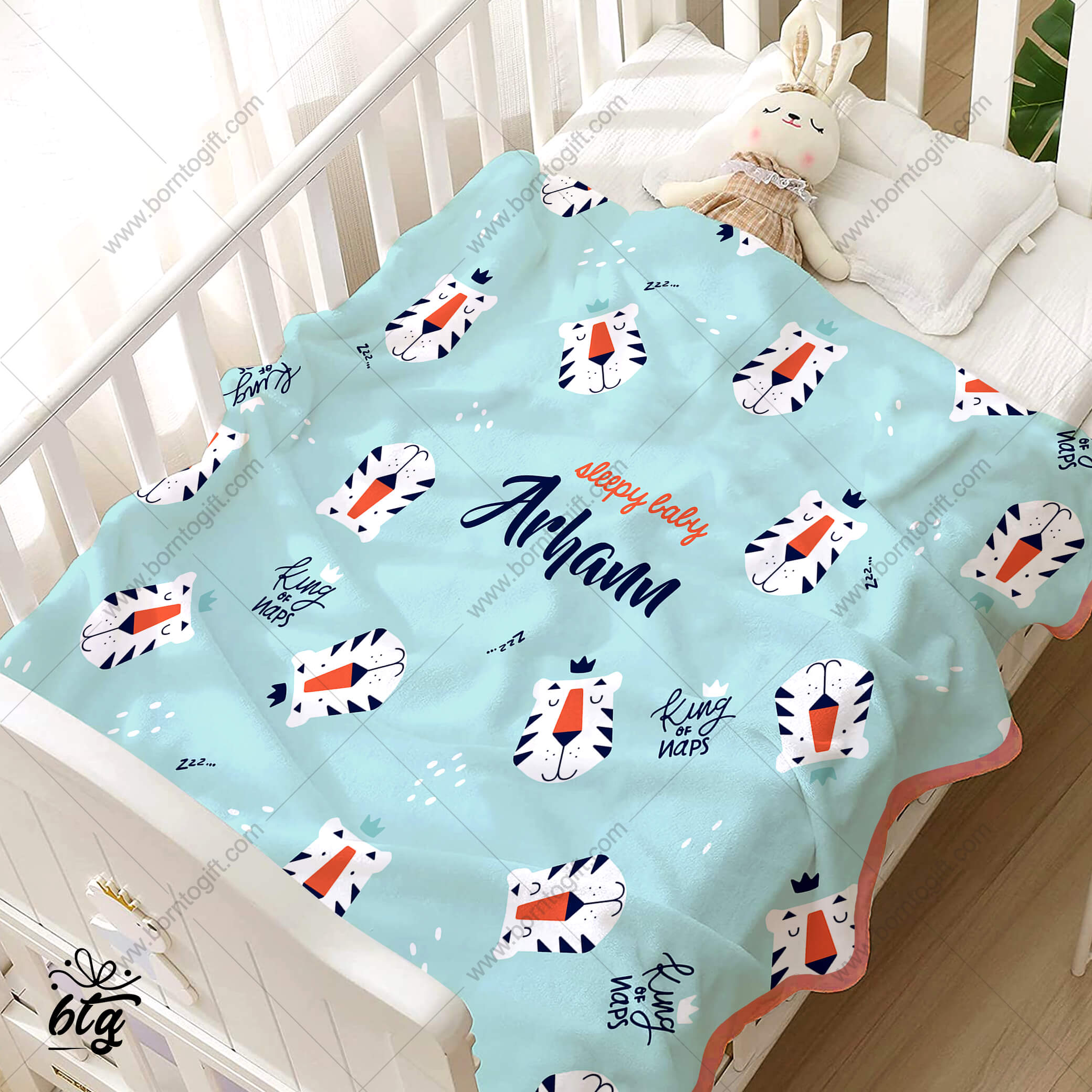 Personalized Baby Blanket With Name & Photo - Custom Soft Throw Blanket Gift For Newborns - View #9
